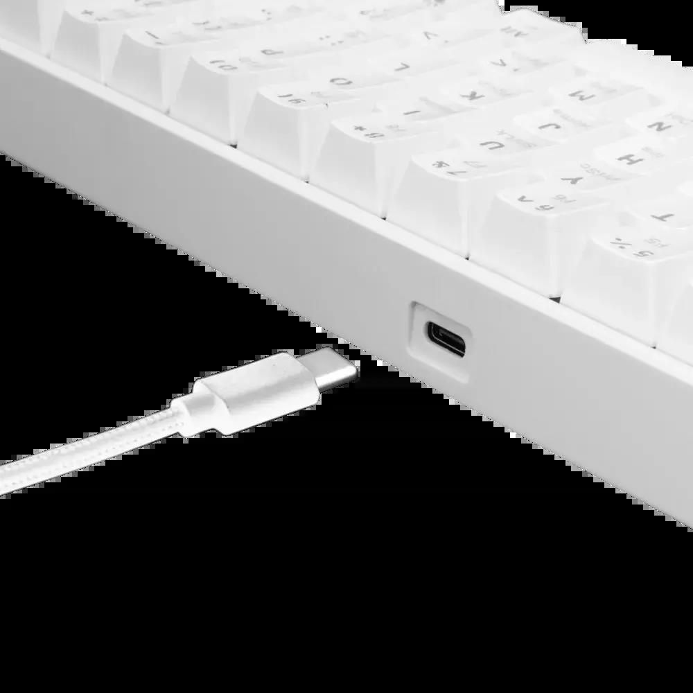 Klawiatura gamingowa WhiteShark SHINOBI biała RGB RS - zdjęcie 5 Klawiatura gamingowa WhiteShark SHINOBI biała RGB RS