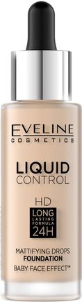Eveline Cosmetics Liquid Control Hd Podkład O Twarzy 001 Porcelain 32 Ml