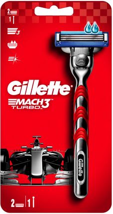 Gillette Mach3 Turbo maszynka do golenia męska, 1 szt., wkłady, 2 szt./1 opak.