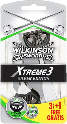 Wilkinson Sword Xtreme3 Silver Edition Jednorazowe Maszynki Do Golenia 4 Szt