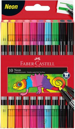 Faber-Castell Flamastry Dwustronne 10 Kolorów Neon
