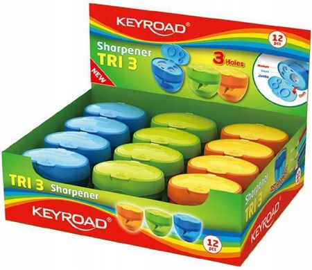 Temperówka Keyroad Tri 3 Plastikowa Potrójna Z