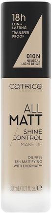 Catrice All Matt Shine Control Podkład Matujący 010N Neutral Light Beige 30 ml