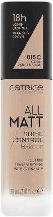 Catrice All Matt Shine Control Podkład Matujący 015C Cool Vanilla Beige 30 ml