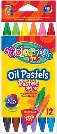 Colorino Pastele Olejne Trójkątne 12 Kolorów Kids