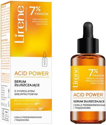 Lirene Dermoprogram Acid Power Złuszczające Serum Do Skóry Z Przebarwieniami I Trądzikowej 30 ml