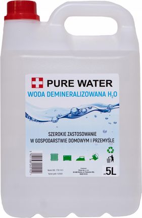 Pure Chemical Woda Destylowana Demineralizowana 5L Do Żelazka