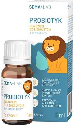 Laboratoria Gemini SEMA Lab Probiotyk dla dzieci od 1 dnia życia krople 5 ml