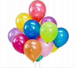 Zdjęcie Kolorowe Balony Metaliczne Satynowe Urodziny 30Szt - Brzeg Dolny