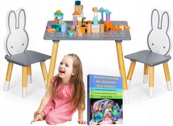 Zdjęcie Stół stolik +2 krzesła meble dla dzieci zestaw - Radziejów