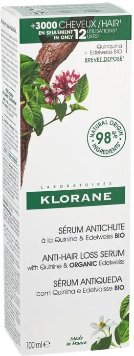 KLORANE Serum przeciw wypadaniu włosów z chininą i organiczną szarotką 100ml