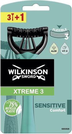 Wilkinson Xtreme3 Sensitive Comfort Jednorazowe Maszynki Do Golenia Dla Mężczyzn 4Szt