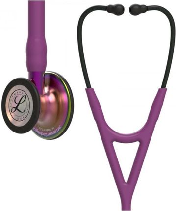 Littmann Stetoskop Cardiology Iv 6205 Stetoskopkardiologiczny Rainbow-Finish Przewód Śliwkowy,Lira Czarna,Trzonek Fioletowy