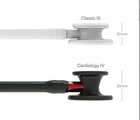 Littmann Stetoskop Cardiology Iv 6200 Kardiologiczny Black Finish Lirra I Trzonek Czerwony