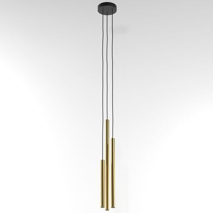 Cleoni NER PANEL ZBH3 wisząca max. 3x2,5W, G9, 230V, przewód czarny, kolor złota (gładki mat) (1178751)