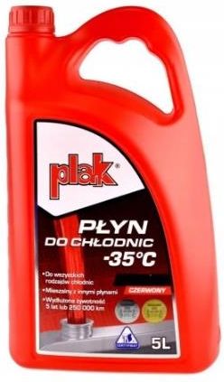 Plak 5 L Plyn Do Chłodnic G12+ Red -35 st C 857