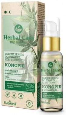 Herbal Care Olejek-serum do twarzy, szyi i dekoltu Konopie z witaminą E do każdego rodzaju skóry 50ml