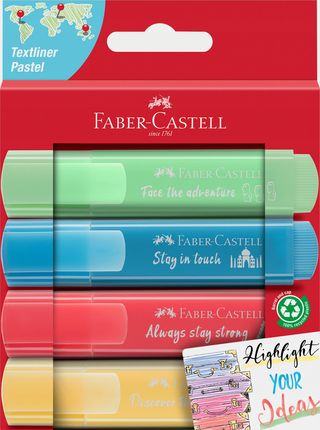 Faber Castell Zakreślacze Pastelowe Faber-Castell 1546 4Kol Etui