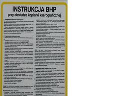 Zdjęcie Instrukcja bhp przy obsłudze kserokopiarki - Lipsko