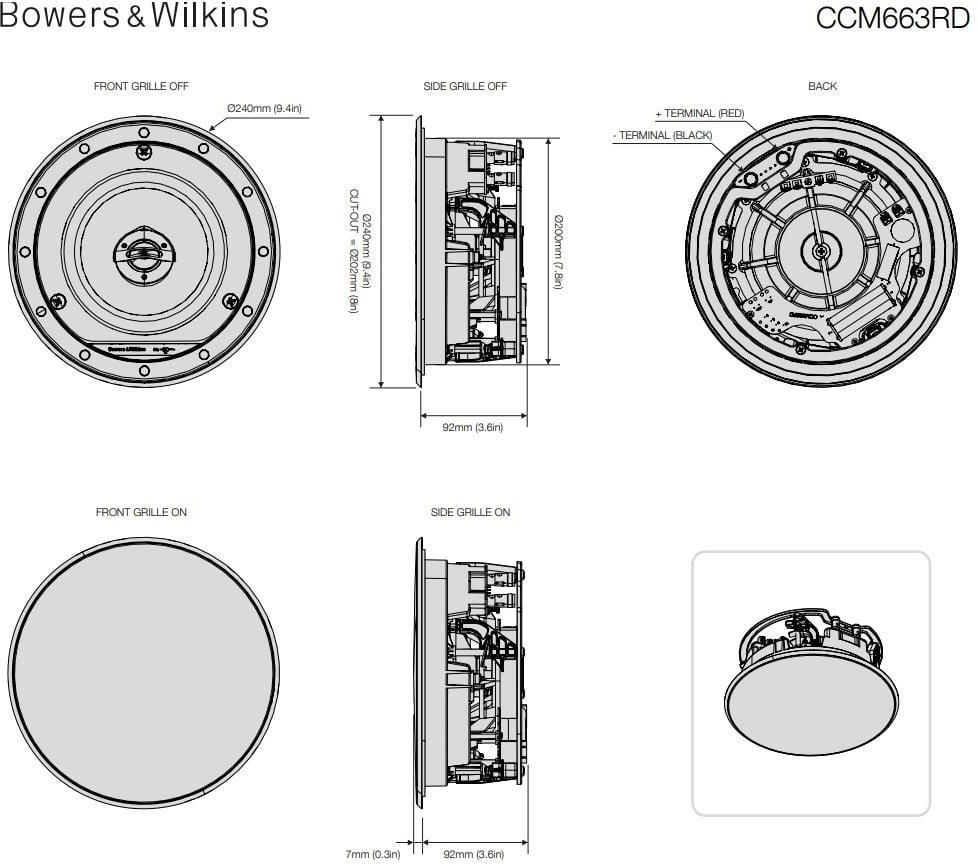 фото Акустичні колонки Bowers & Wilkins CCM 663 RD