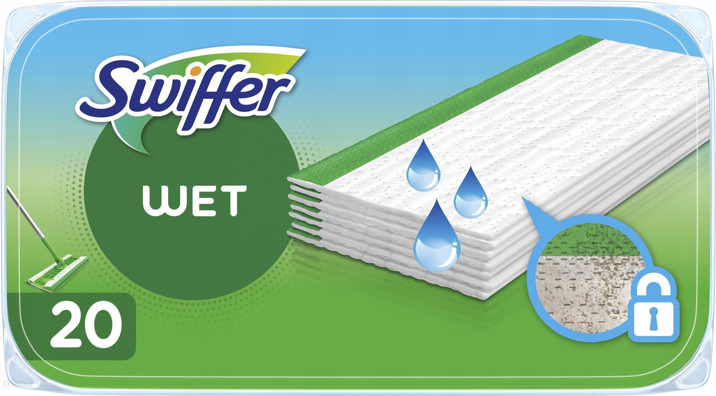 Chiffons de remplacement pour vadrouille humide Swiffer Sweeper X-Large  (12/pqt) 3700074471