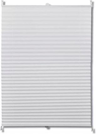 vidaXL Roleta Plisowana Biała (80X100Cm) 11220736350 - zdjęcie 3