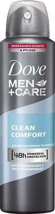 Dove Antyperspiranty Men Care Clean Comfort Antyperspirant W Sprayu 150 Ml