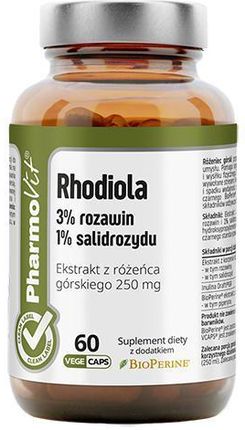 Pharmovit Rhodiola ekstrakt z różeńca górskiego 250 mg - 60 kaps.