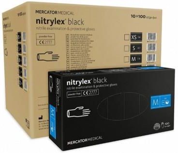 Mercator 10 Op-Rękawiczki Nitrylowe Nitrylex Black M 100'