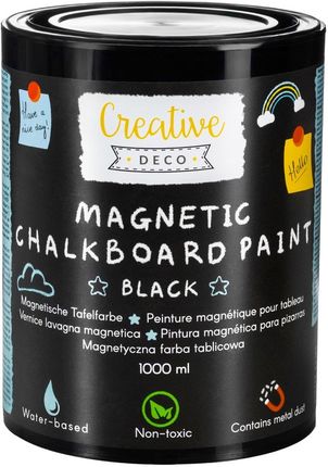 Creative Deco Farba Tablicowa Magnetyczna Czarna 1L