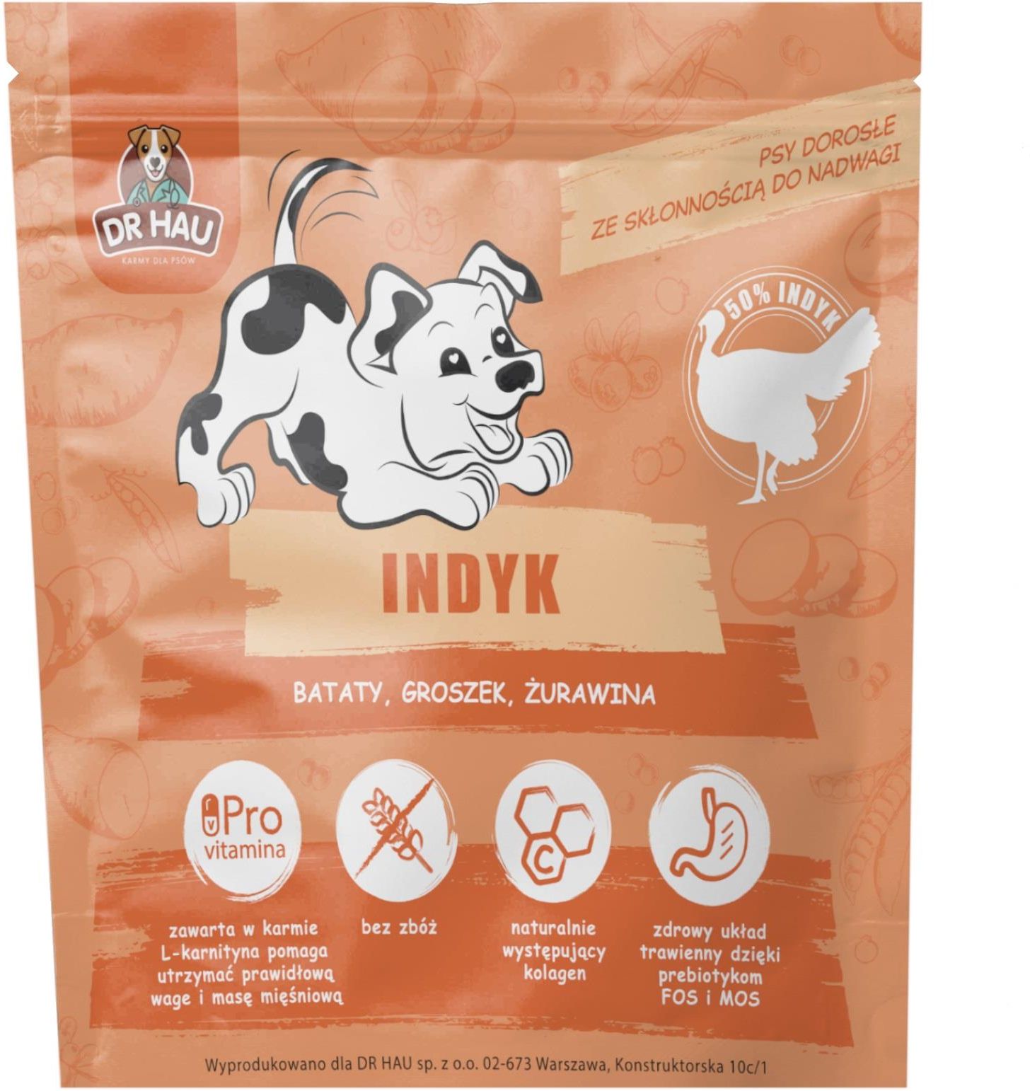 Karma Dr Hau Niskotłuszczowa Karma Dla Dorosłego Psa Z Nadwagą Indyk 1