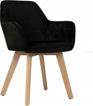Krzesło Tapicerowane Monaco Velvet Czarny