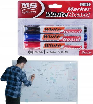 Decortrend Marker Do Tablic Suchościeralnych Whiteboard 3Kol.