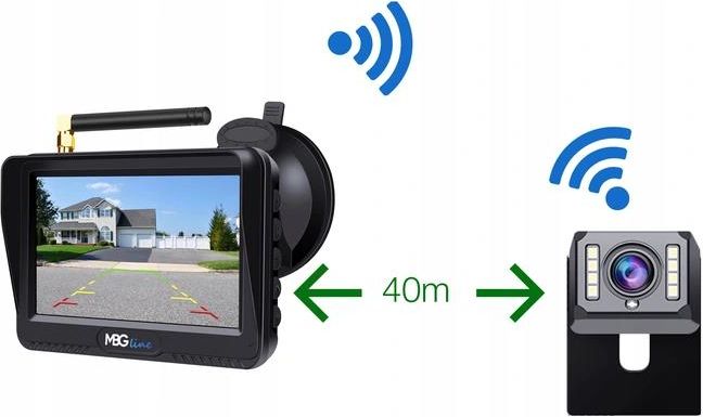 Mbg Line Bezprzewodowy Zestaw Cofania Hd Kamera Lcd 4.3 - zdjęcie 4 Mbg Line Bezprzewodowy Zestaw Cofania Hd Kamera Lcd 4.3