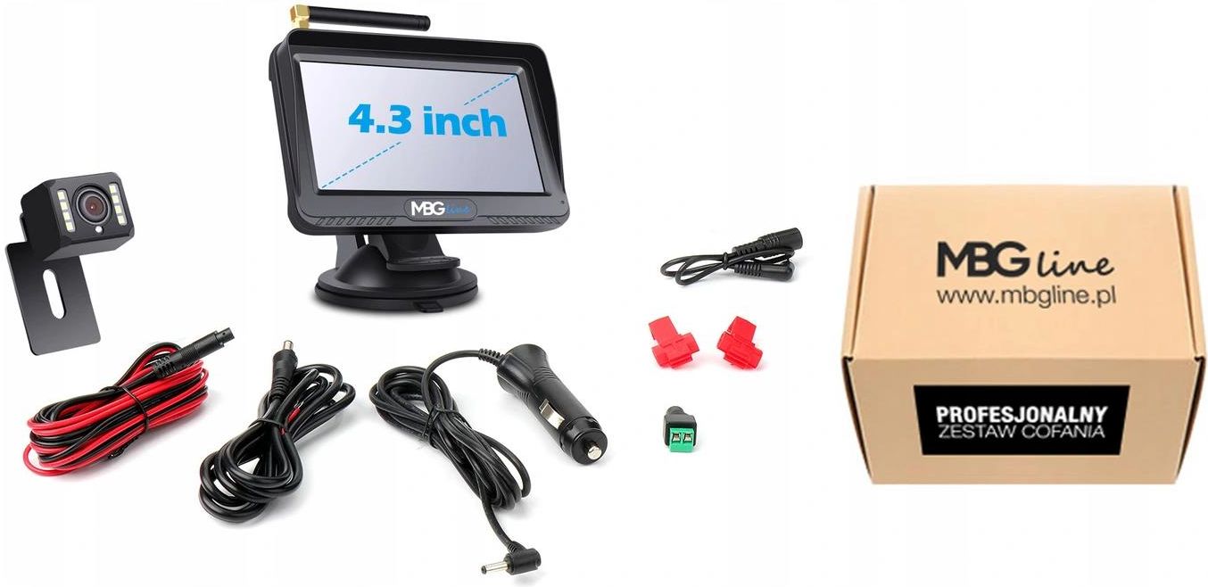 Mbg Line Bezprzewodowy Zestaw Cofania Hd Kamera Lcd 4.3 - zdjęcie 9 Mbg Line Bezprzewodowy Zestaw Cofania Hd Kamera Lcd 4.3
