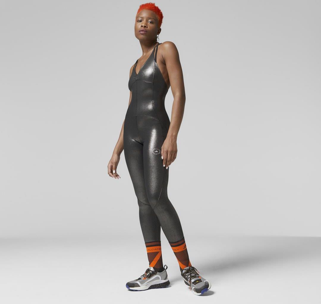 【adidas by Stella McCartney】オールインワン ADIDAS BY STELLA MCCARTNEY ALL-IN-ONE SHINY BODYSUIT GU1582