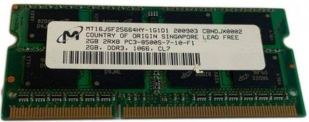 OEM PAMIĘĆ RAM MICRON 2GB DDR3 1066 CL7