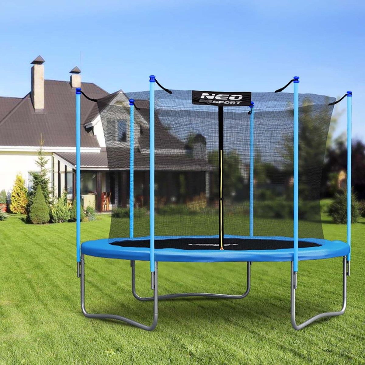 Neo-Sport Neo Sport Trampolina Z Siatką Wewnętrzna 252Cm 8Ft - zdjęcie 2 Neo-Sport Neo Sport Trampolina Z Siatką Wewnętrzna 252Cm 8Ft