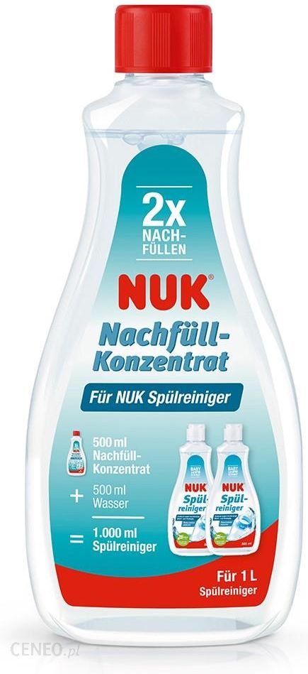 NUK Płyn do mycia butelek i smoczków Nowa Formuła koncentrat opakowanie uzupełniające 500ml