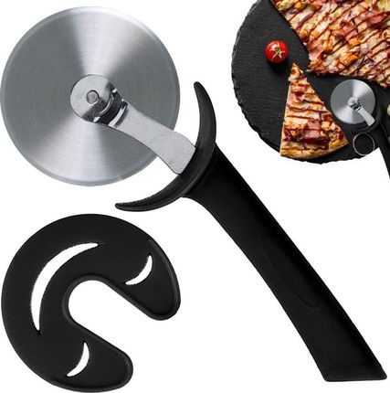 Excellent Houseware Nóż Okrągły Stalowy Do Pizzy Z Osłonką Radełko Krojenia Porcjowania 20,5Cm