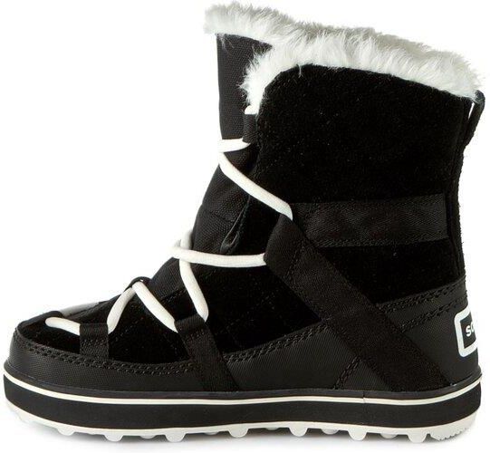 Sorel Śniegowce Glacy Explorer Shortie NL2079 Czarny Ceny i