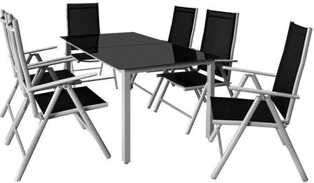Aluminiowe Meble Ogrodowe Zestaw Stół 6 Krzeseł