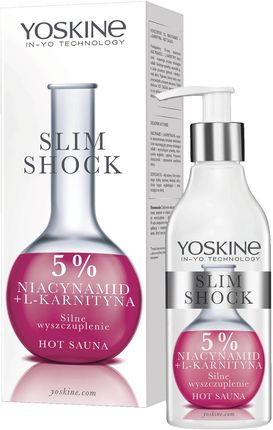Yoskine Slim Shock Zabieg, balsam wyszczuplający do ciała 5% NIACYNAMID + L-KARNITYNA 200ml
