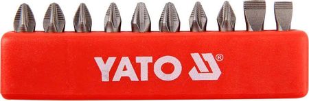YATO zestaw grotów do wkrętarki 25 mm x 10 szt - różne rodzaje (YT-0482) (YT-0482)