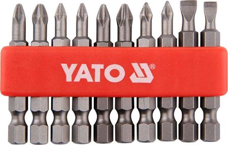 YATO zestaw grotów do wkrętarki 50 mm x 10 szt - różne rodzaje (YT-0483) (YT-0483)