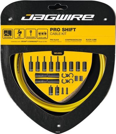 Jagwire 2X Pro Shift Linka Przerzutki Zestaw Żółty 2021