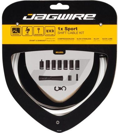 Jagwire 1X Sport Shift Linka Przerzutki Zestaw Biały 2021