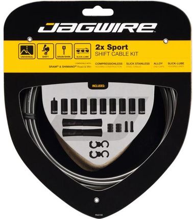 Jagwire 2X Sport Shift Linka Przerzutki Zestaw Do Shimano Sram Szary 2021