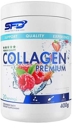 Sfd Collagen Premium, smak truskawkowo-malinowy, 400 g