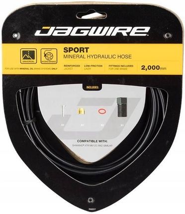 Jagwire Sport Mineral Hydraulic Brake Cable Kit For Shimano Xtr Deore Xt Slx Zee Alfine Czarny 2021